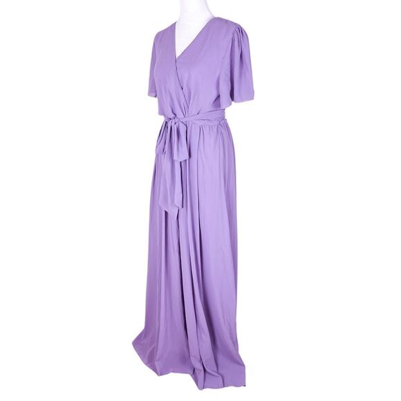 Jessakae Eloise Lilac Purple Belted Maxi Dress Bridesmaid Size Large NWT *Read* - Picture 6 of 11